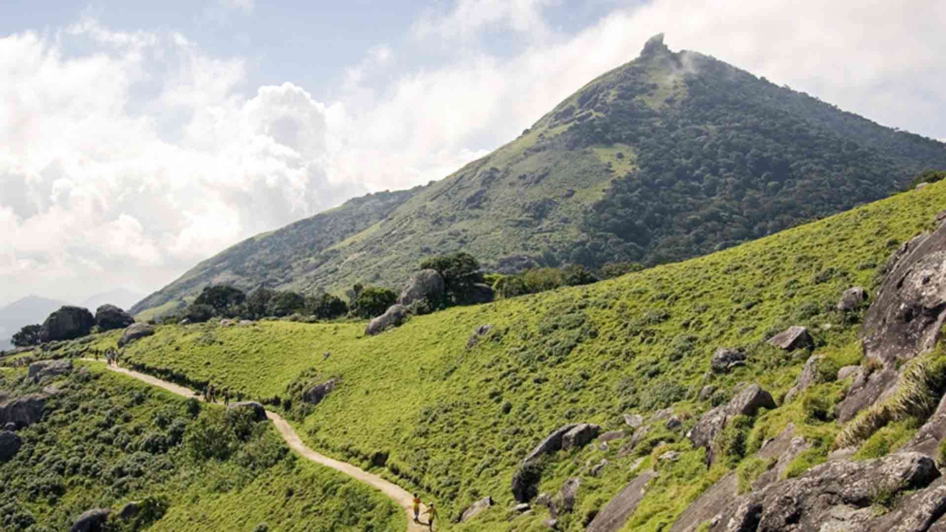 Velliangiri mountains on a bright day.