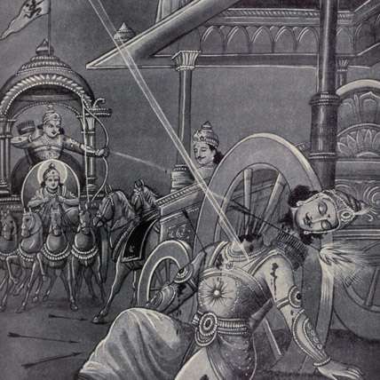 Karna in his final moments kurukshetra war