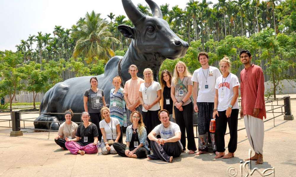 Students from “Semester at Sea” Visit the Isha Yoga Center