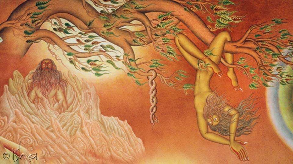 Spanda Hall Mural depicting a yogi doing Bhuta Shuddhi - How To Detox Your Body Naturally - 5 Things You Can Do At Home