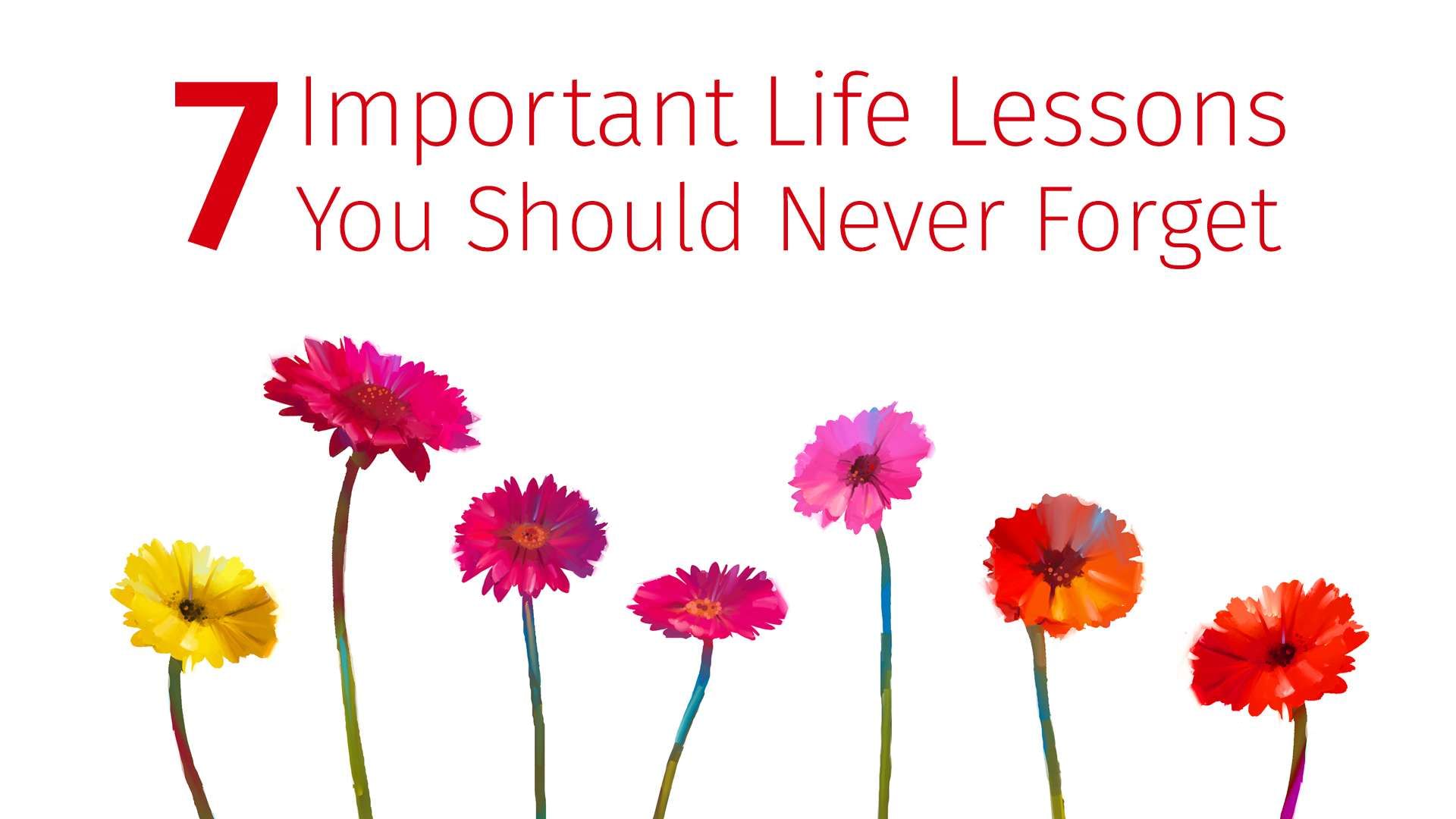 7 Important Life Lessons You Should Never Forget