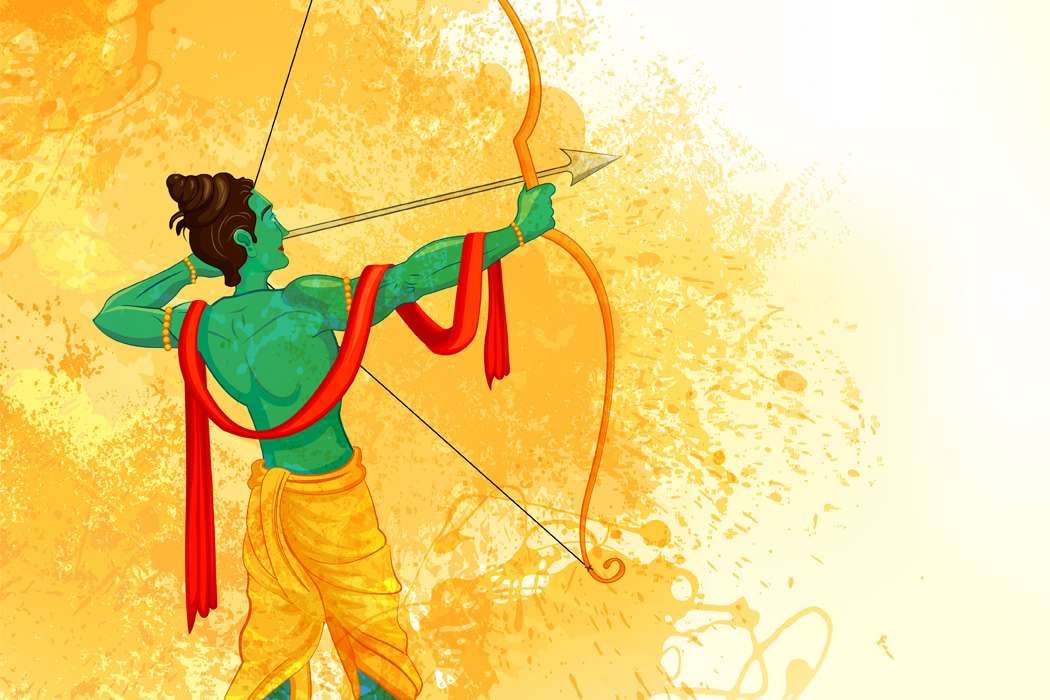 drawing of lord shree ram with bow