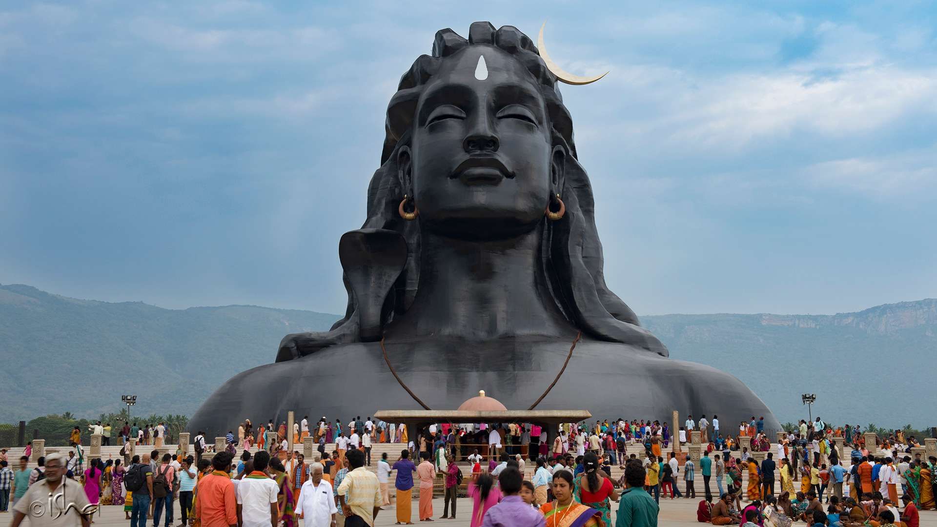 Image of Adiyogi, the 112 ft tall statue which won a Guinness World Record