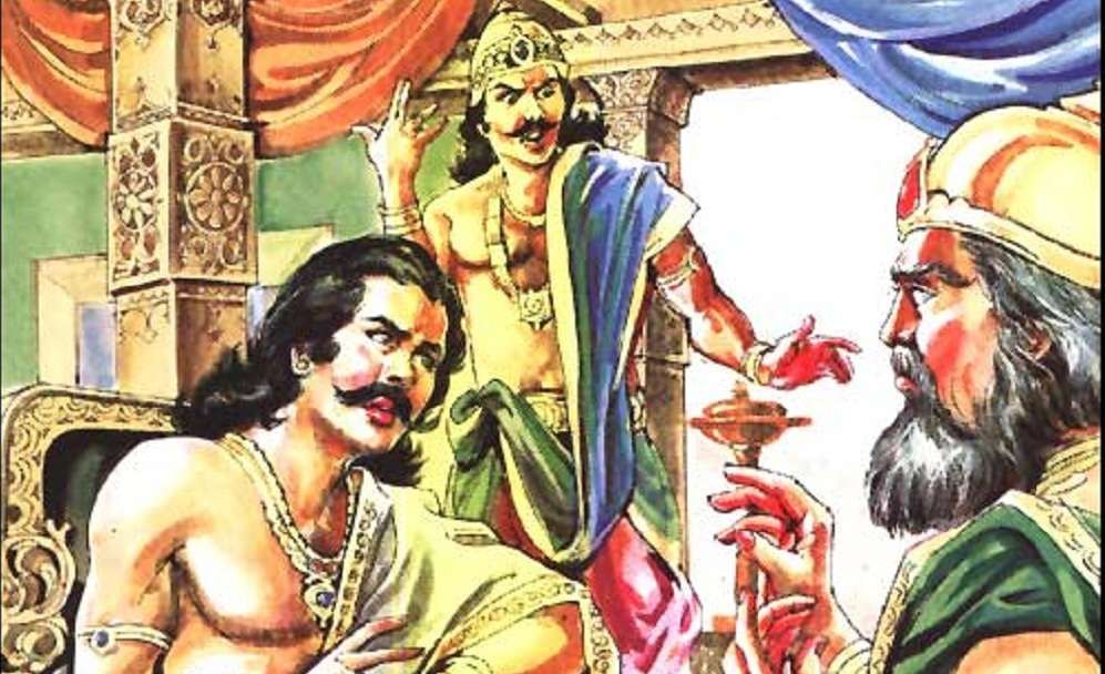धर्मराज युधिष्ठिर ने दुर्योधन के साथ बांटा सिंहासन धर्मराज युधिष्ठिर