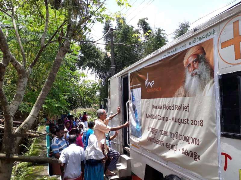 Kerala Flood Relief Work – Isha’s On-Ground Action