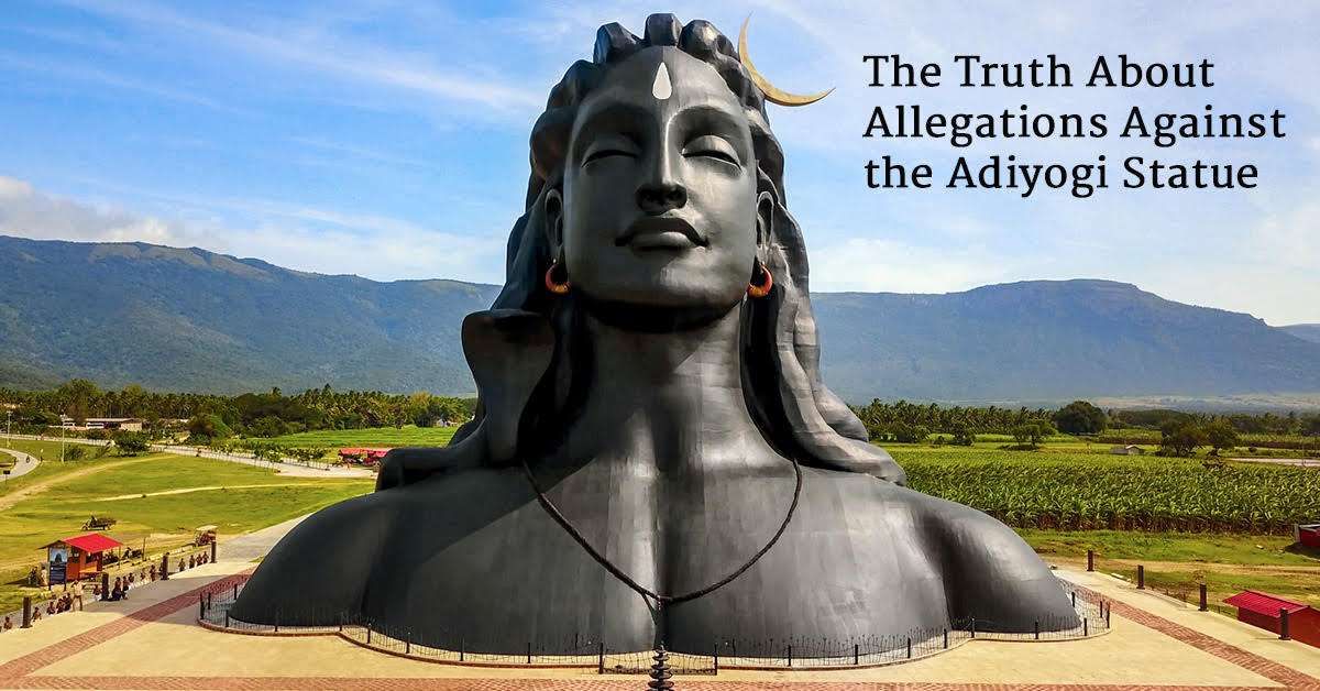 Adiyogi Statue in full during a bright day.