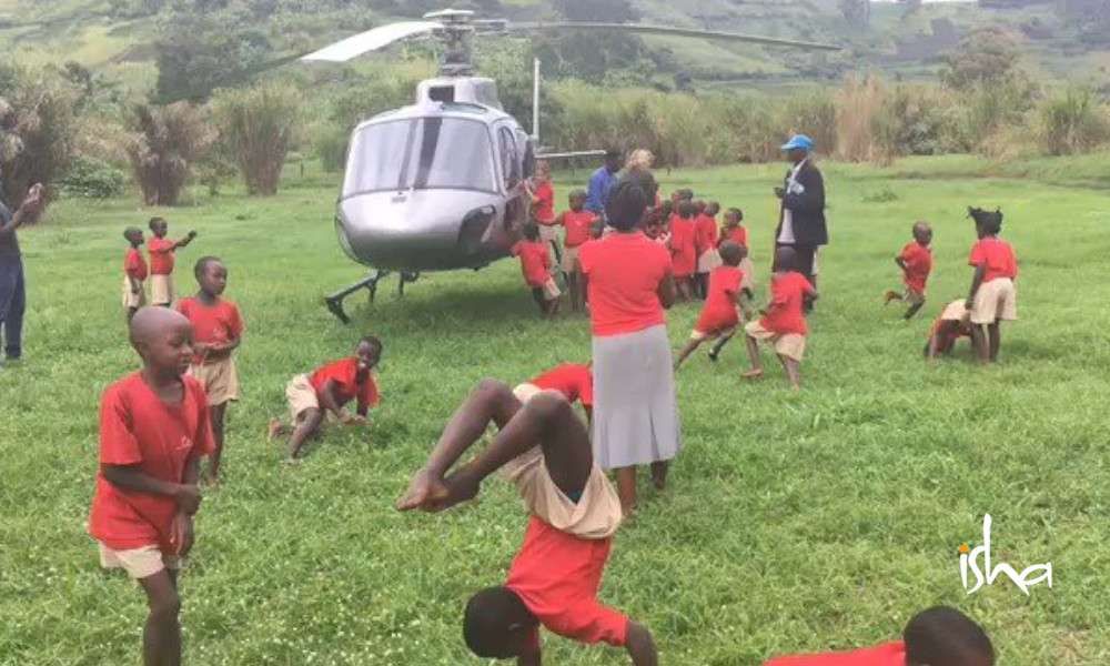 isha blog article | sadhguru school at uganda | helicopters and cucumber sandwiches