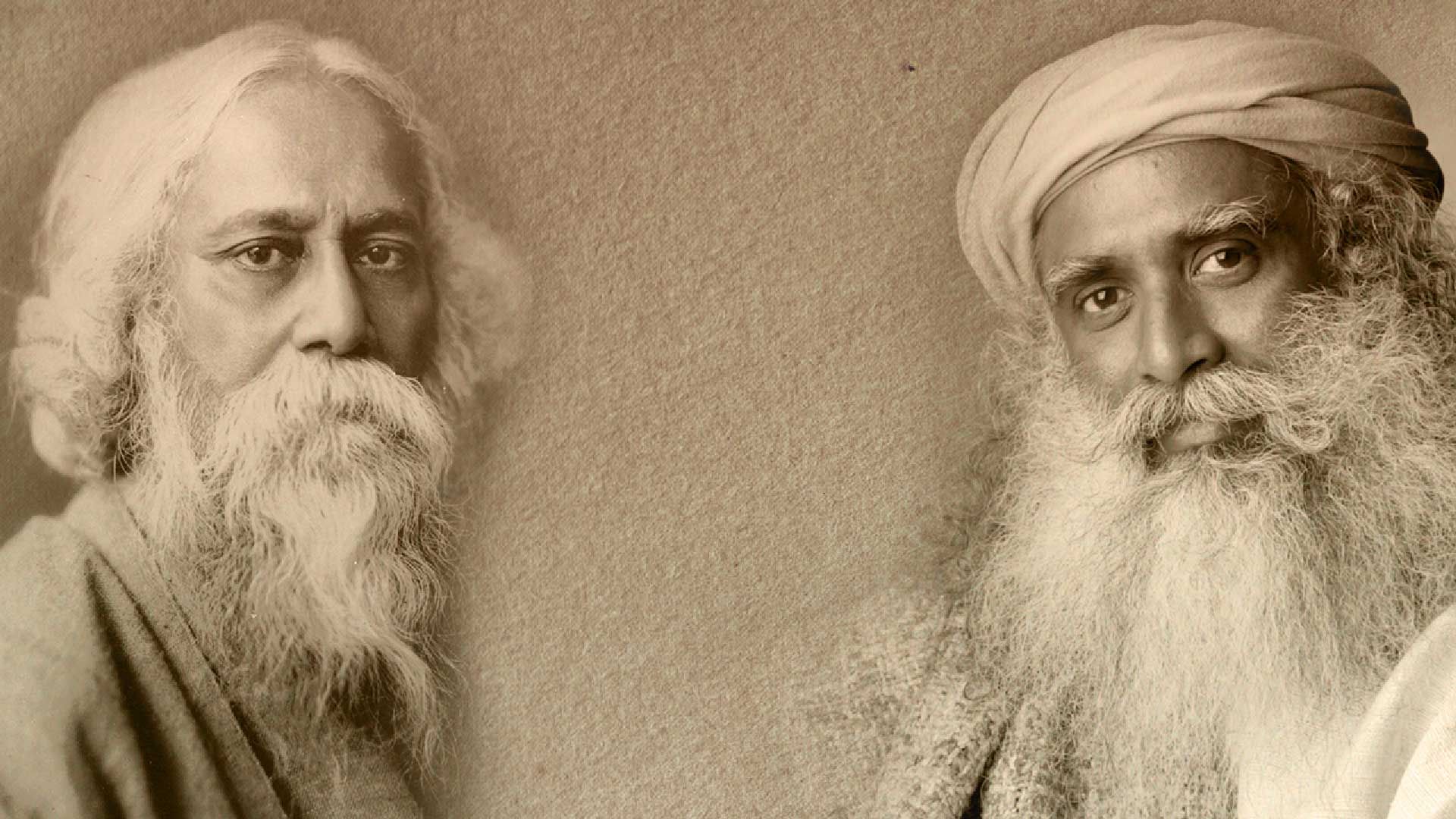 Rabindranath ​Tagore and Sadhguru Quotes