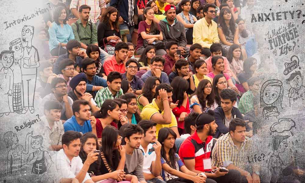 A group of Indian youth | Why Do Young Indians Resist Yogic Sciences?