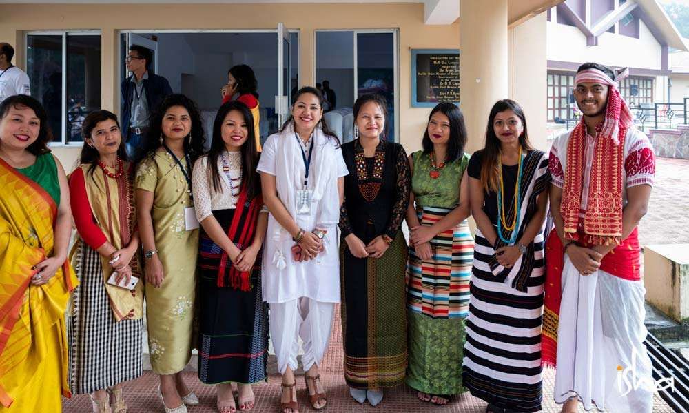 The students of Northeastern Hill University, Shillong, Meghalaya, ready to welcome Sadhguru for the Youth and Truth event