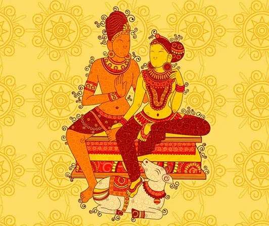 Shiv Parvati Wedding Madhubani Painting (29.5*10.5 Inches) – TOKENZ-kimdongho.edu.vn