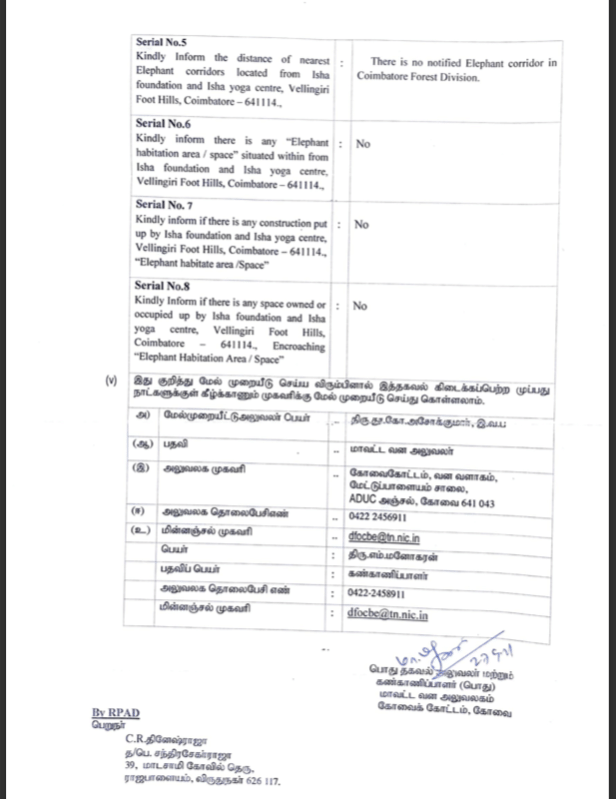 TN Govt's Reply, proving there was no land encroachment.