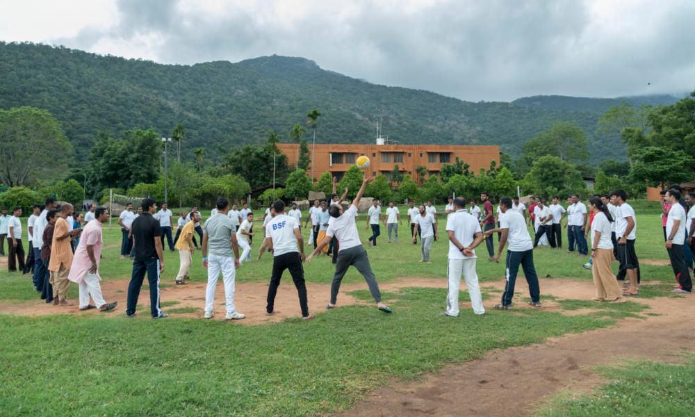 hata yoga training for BSF in Isha