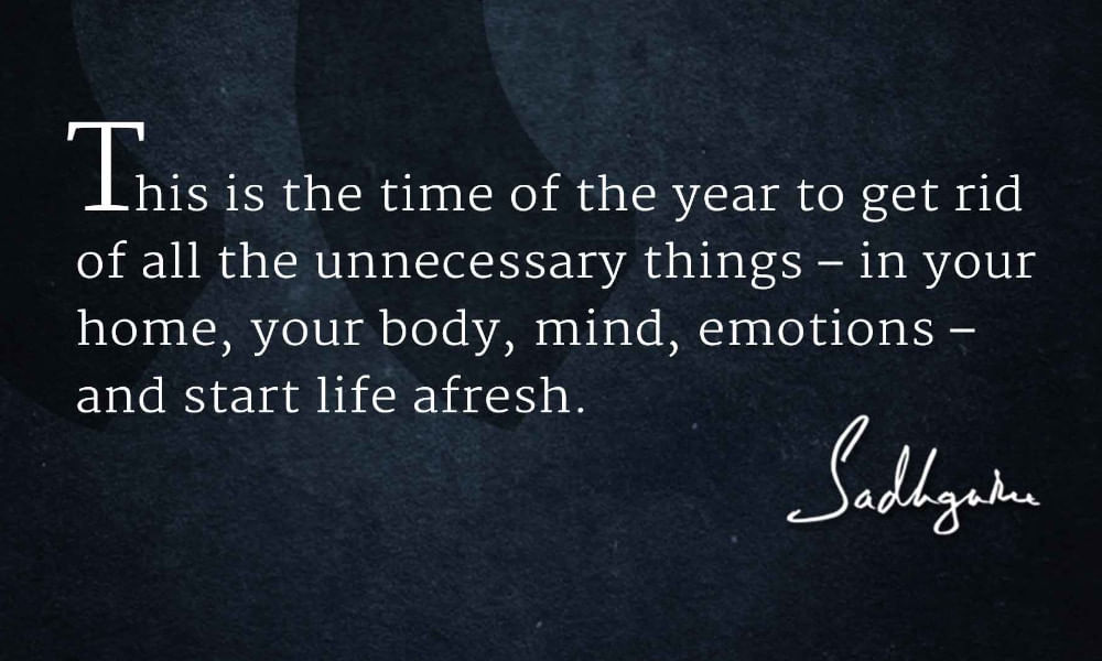 Sadhguru quote for the new year: 