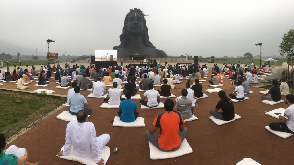 Yoga at Adiyogi