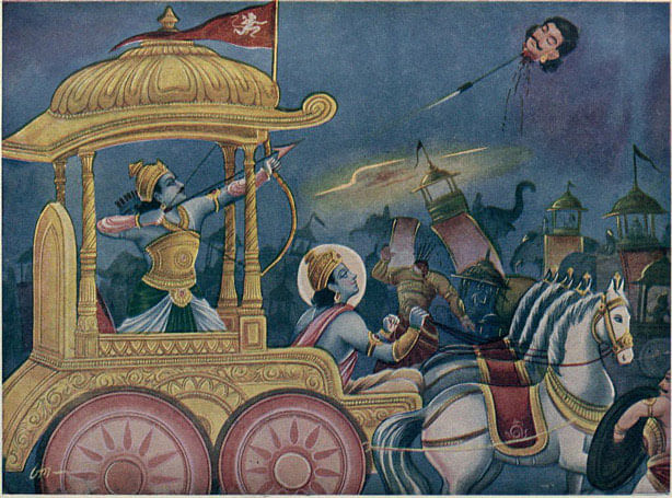 Arjuna kills Jayadratha
