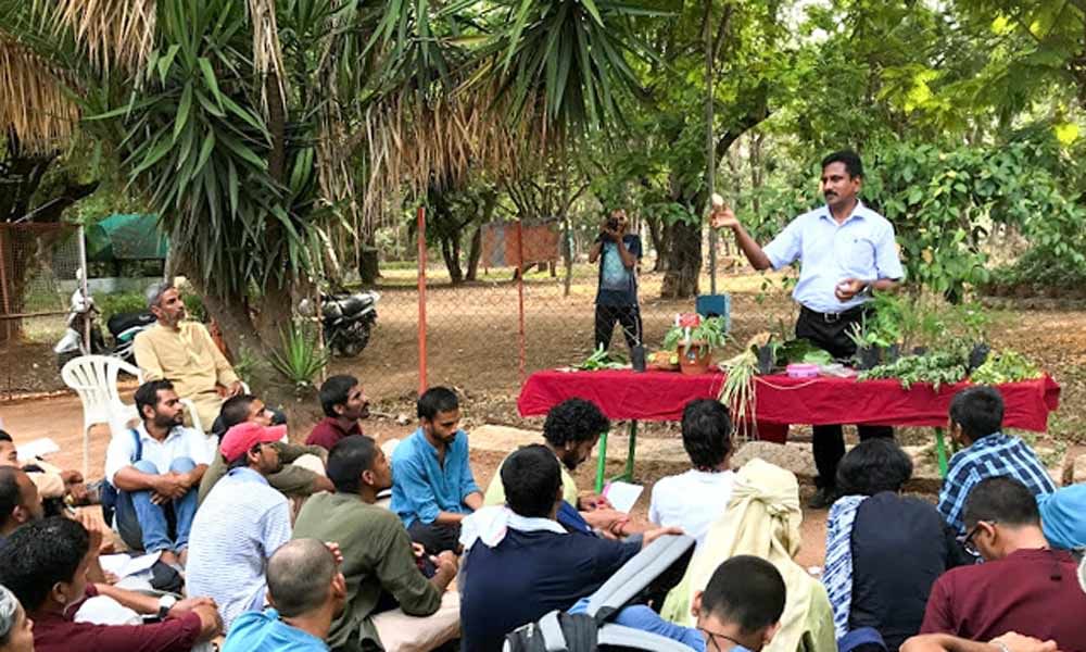 Nadi Veeras attend a session on medicinal plants at the Tamil Nadu Agricultural University