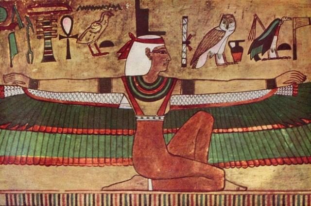 प्राचीन मिस्र की  देवी आइसिस का चित्र
