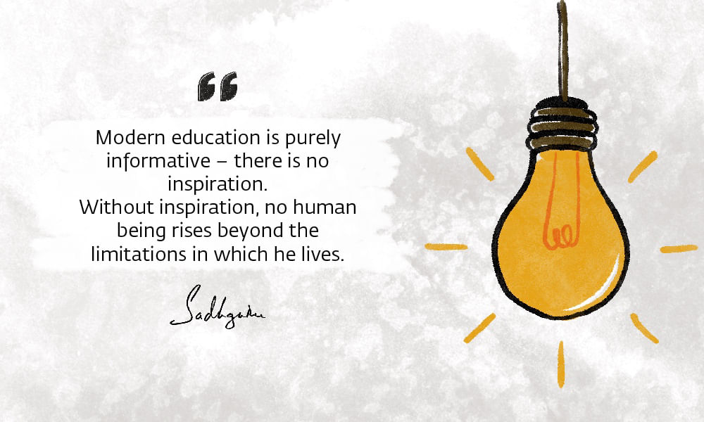 Education quotes artwork, with bright light bulb.