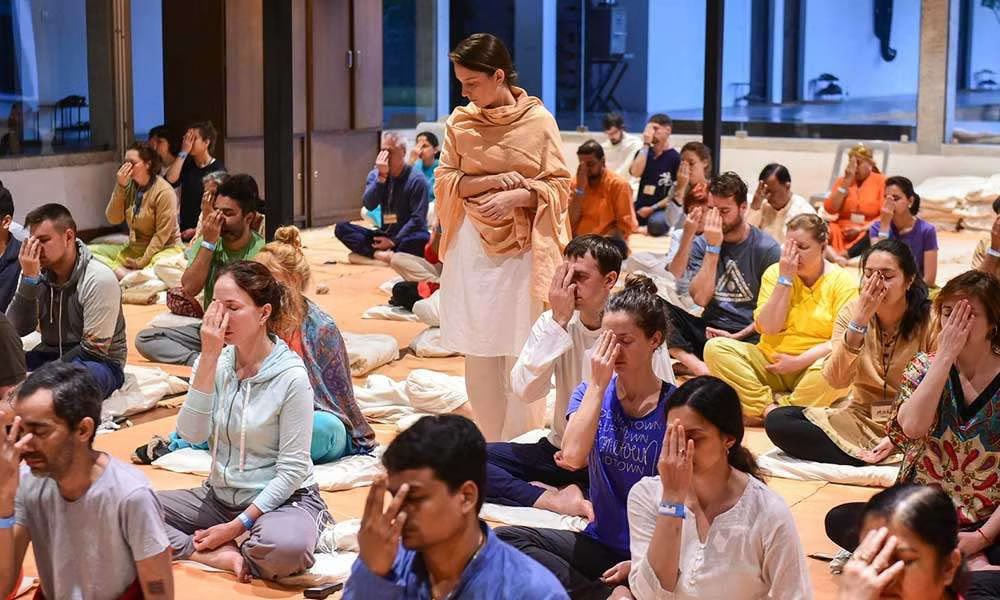 Pratice correction by Trained Teachers at Isha Yoga Center, Coimbatore