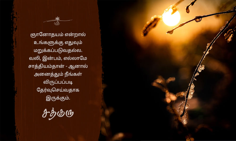 Pain Quotes in Tamil, Enlightenment, ஞானோதயம்
